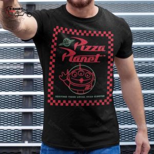 Alien Pizza Planet Box Art T shirt Toy Story 1