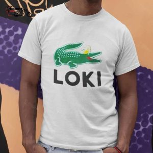 Alligator Crocodile Loki Marvel Movie White T shirt 1