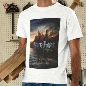 And The Deathly Hallows Hogwarts Poster T Shirt Harry Potter 1