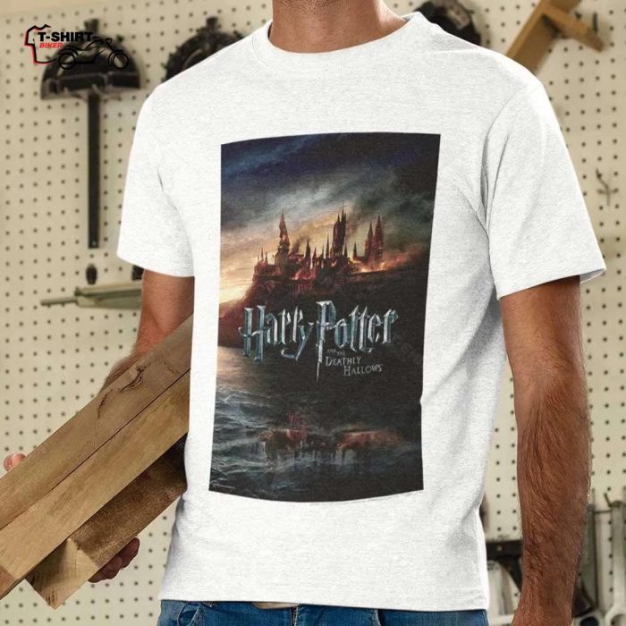 And The Deathly Hallows Hogwarts Poster T Shirt Harry Potter 1