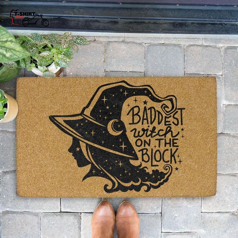 Baddest Witch On The Block Halloween Coir Doormat Baddest Witch On The Block Halloween Coir Doormat