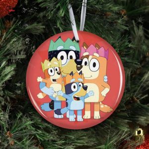 Bandit Chilli Bingo Bluey Heeler Christmas Ornament 1