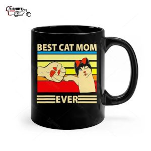 Best Cat Mom Ever Women Vintage Ceramic Mug 1