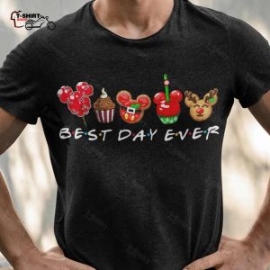 Best Day Ever Mickey Minnie Snack Ginger Apple Candy T Shirt Disney Christmas 1