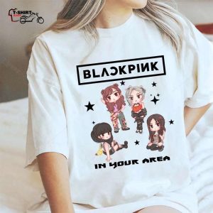 Blackpink Chibi In Your Area White Tee 1