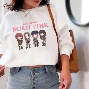 Blackpink Chibi Pink Venom White Tee 1