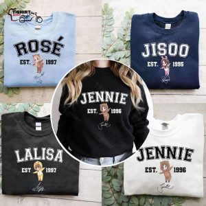 Blackpink Members Chibi Signatures T Shirt 1