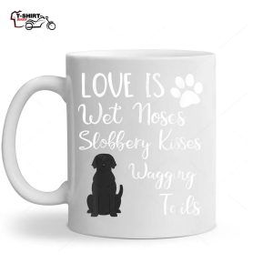 Black Labrador Retriever Love My Dog Saying Quotes Ceramic Mug 1