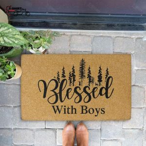 Blessed With Boys Coir Doormat 1
