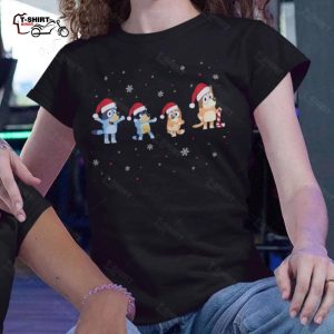 Bluey Bandit Bingo Chilli Heeler Christmas T shirt 1