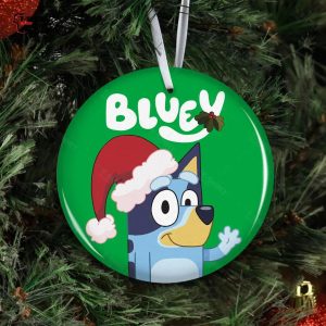 Bluey Santa Costume Christmas Ornament 1