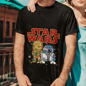 Boba R2 D2 and C 3PO Christmas T shirt Star Wars 1