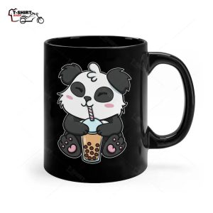 Boba Tapioca Pearls Bubble Milk Tea Drink Panda Lover Ceramic Mug 1