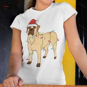 Boerboel Christmas Light T Shirt 1