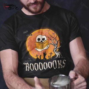 Boo Reading A Book Books Shirt Bookaholic Lover T shirt 1