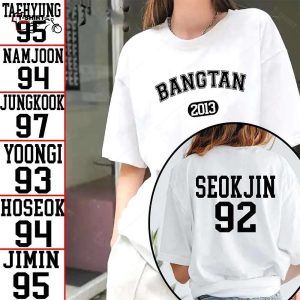 BTS Est 2013 Name Members White Tee 1
