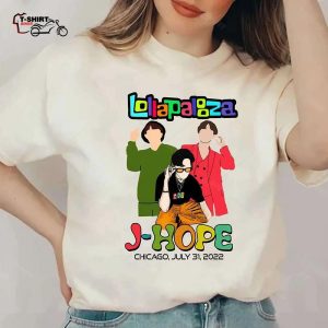 BTS j hope Lollapalooza Chicago July 31 2022 White Tee 1
