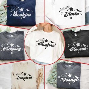 BTS Name Member Shooting Star Whalien 52 T Shirt 1