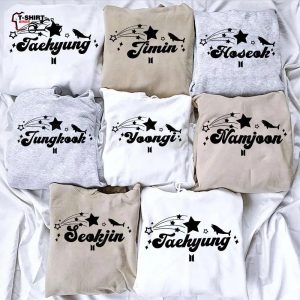 BTS Name Member Shooting Star Whalien 52 White Tee 1