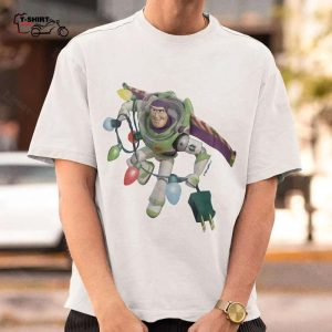 Buzz Lightyear Decorating Christmas T Shirt Toy Story 1