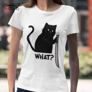 Cat Killer Sword What Halloween T shirt 1