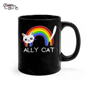 Cat Lgbt Rainbow Flag Gay Pride Month Ceramic Mug 1