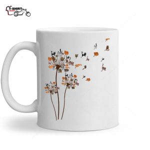 Cats Flower Fly Dandelion Cute Cat Lover Ceramic Mug 1