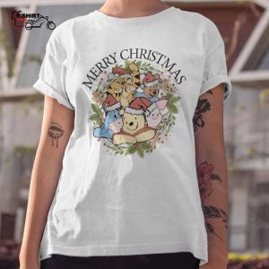 Christmas Laurel Merry Christmas T shirt Winnie The Pooh 1