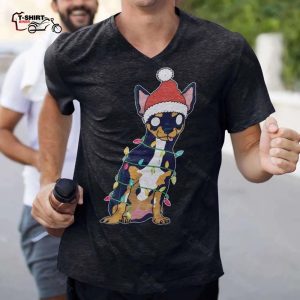 Chihuahua Christmas Light T Shirt 1
