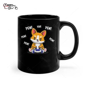 Corgi Lover Playing Game Ceramic Mug 1
