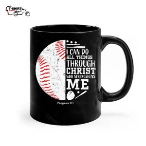 Christian Baseball I Can Do All Things Religious Verse Gifts Ceramic Mug 1