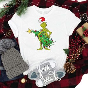 Classic The Grinch Naughty Christmas Tree T Shirt 1