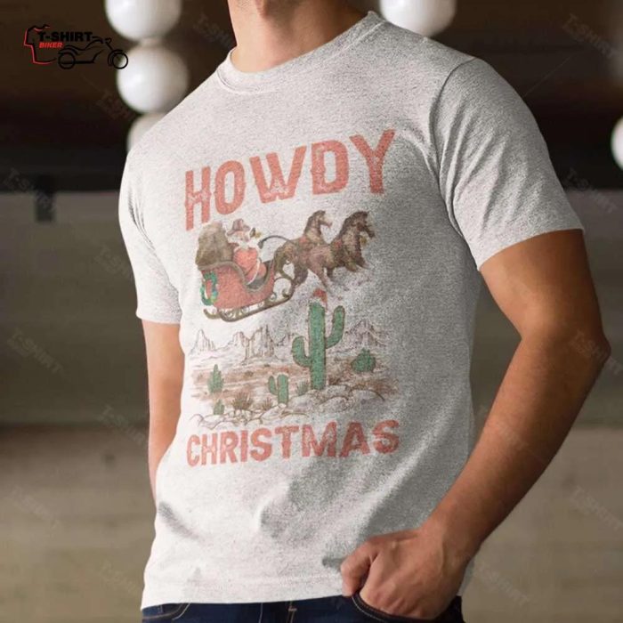 Cowboy Howdy Santa Christmas T Shirt 1