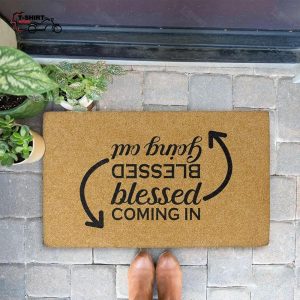 Coming In And Going Out Blessed Coir Doormat 1