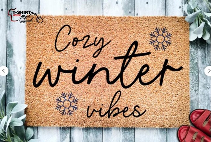Cozy Winter Vibes Christmas Coir Doormat 1