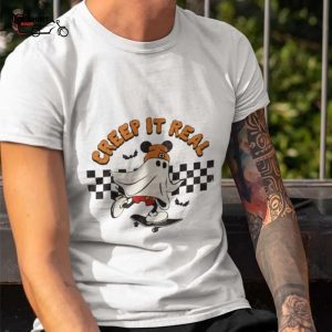 Creep It Real Mickey With Skeleton Halloween T shirt 1