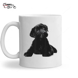 Cute Black Lab Puppy Dog Animal Lover Ceramic Mug 1