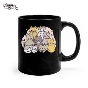 Cute Colorful Cat for Cat Lovers Ceramic Mug 1