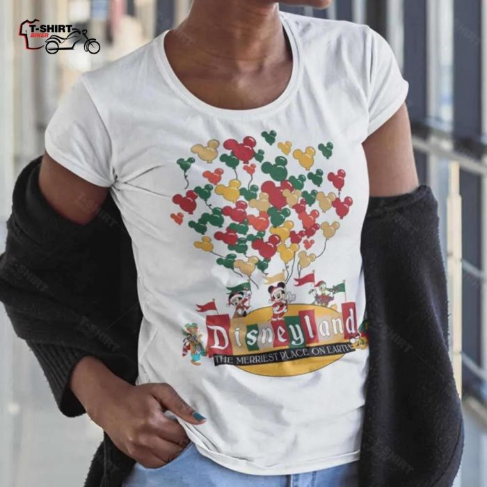 Disneyland The Merriest Place On Earth Christmas T shirt Disney 1