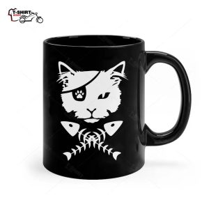 Cute Pirate Cat Funny Ceramic Mug 1
