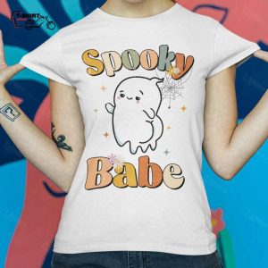 Cute Vintage Spooky Babe Halloween T Shirt 1