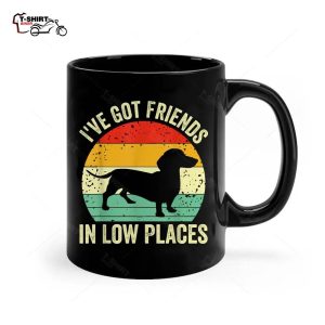 Dachshund Ive Got Friends In Low Places Wiener Dog Vintage Ceramic Mug 1