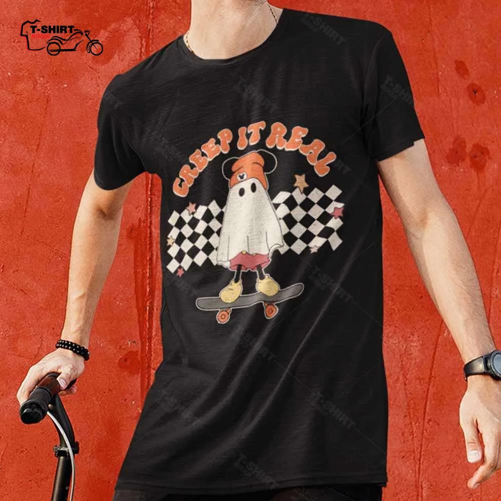 Death Skate Creep It Real MIckey Halloween T-shirt Death Skate Creep It Real MIckey Halloween T-shirt