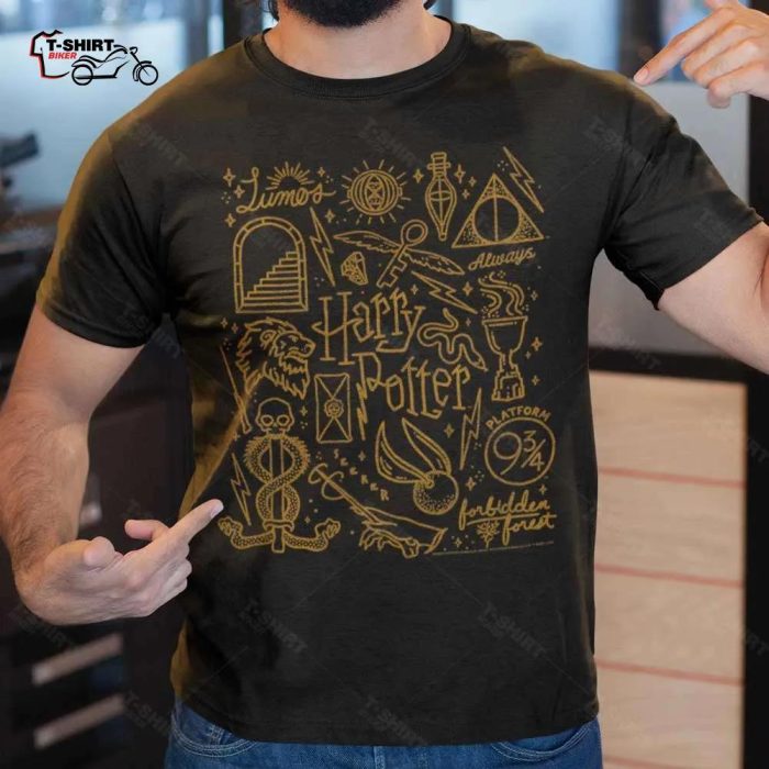 Deathly Hallows Collage T Shirt Harry Potter 1