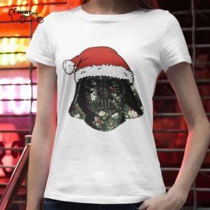 Darth Vader Xmas Print Helmet T Shirt Star Wars 1