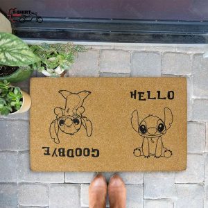 Disney Stitch Hello And Good Bye Coir Doormat 1