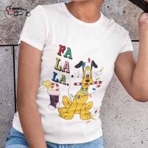 Fa La La Pluto Christmas T shirt 1