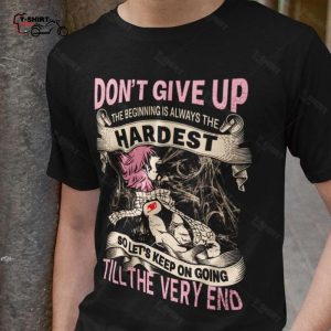 Fairy Tail Dont Give Up Natsu Dragneel Vintage Anime Tee 1