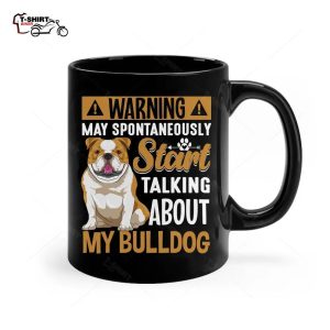 English Bulldog Warning Ceramic Mug 1