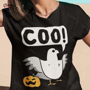 Fall Coo Halloween Pigeon Autumn T shirt 1